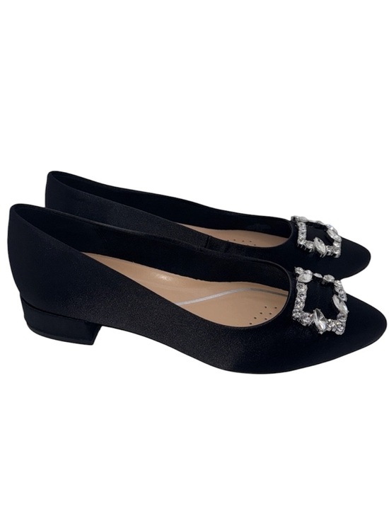 Easy Spirit Shoes - Easy Spirit Carisma Black Satin Dress Pumps w Rhinestone Buckle Women’s 7